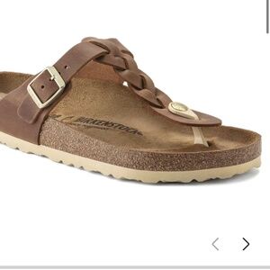 Birkenstock Gizeh Braided Oiled Leather. Size 38.